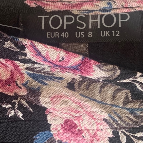 Topshop Rose Floral Tie Front Romper - Picture 6 of 7